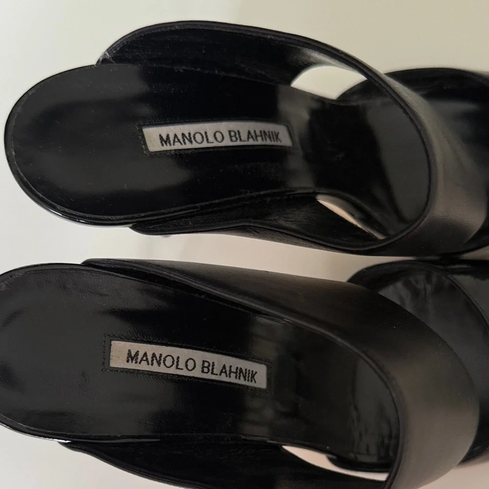 NEW w/Tags Manolo Blahnik Elegant Black Women's Heels Size 41EU | 10US - Picture 3 of 9
